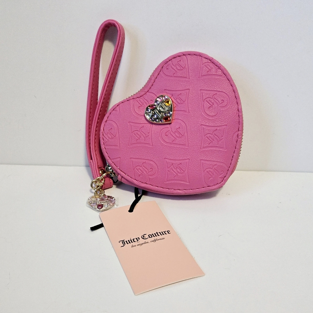 JUICY Couture Pink Clay Glitz Out Heart ZA Heart Shaped Pink NWT